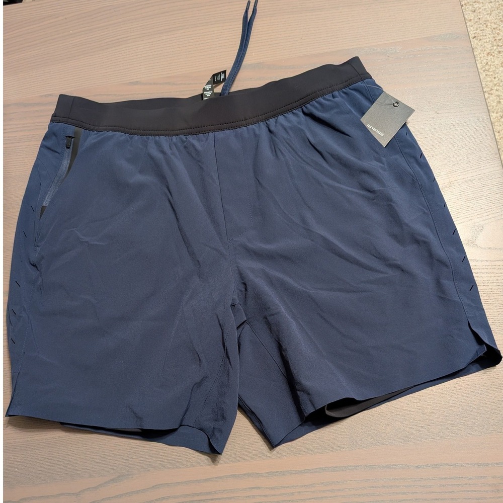 Ten Thousand 7" Interval Shorts Mens XL Navy Athletic Training Running Shorts
